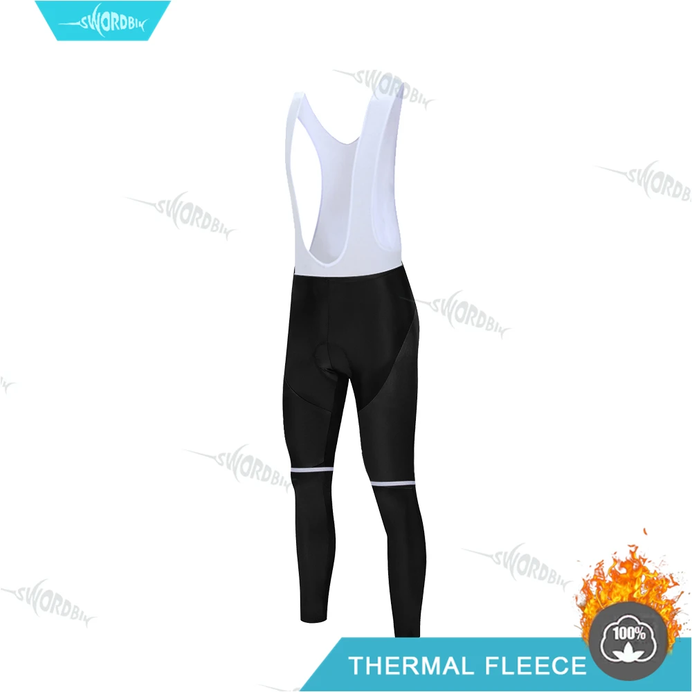 Ropa Ciclismo Hombre Pro Team Зимняя одежда теплая флисовая велосипедная футболка с длинным рукавом Одежда для велоспорта теплый комплект Ropa Ciclismo - Цвет: Bib Pants