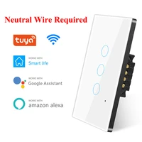 1 4gang tuya wifi wall touch switch us smart light switch 110 250v waterproof smartlife app remote control for alexa google home