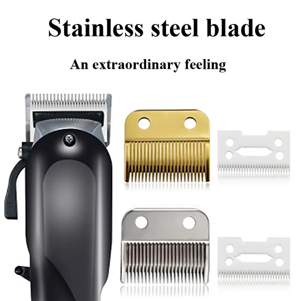 

Машинка для стрижки волос Мужская 2 шт., керамическое лезвие, металлическое основание, нож для бороды с коробкой