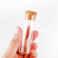 50pcslot glass bottle 2270mm 18ml test tube cork stopper mini spice bottles container small diy jars vials tiny bottles glass