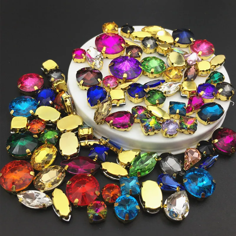 30 шт./пакет формы смешивания камня с золотыми крапанами разноцветные стеклянные