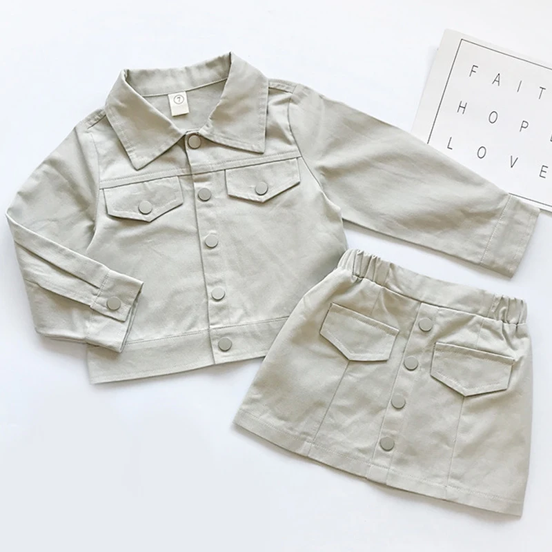 Menoea детская одежда для девочек 2020 новый осенний стильный однотонный костюм на