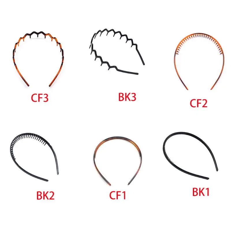 Юнисекс акриловый тонкий ободок Пластик волнистые чередой для применения в