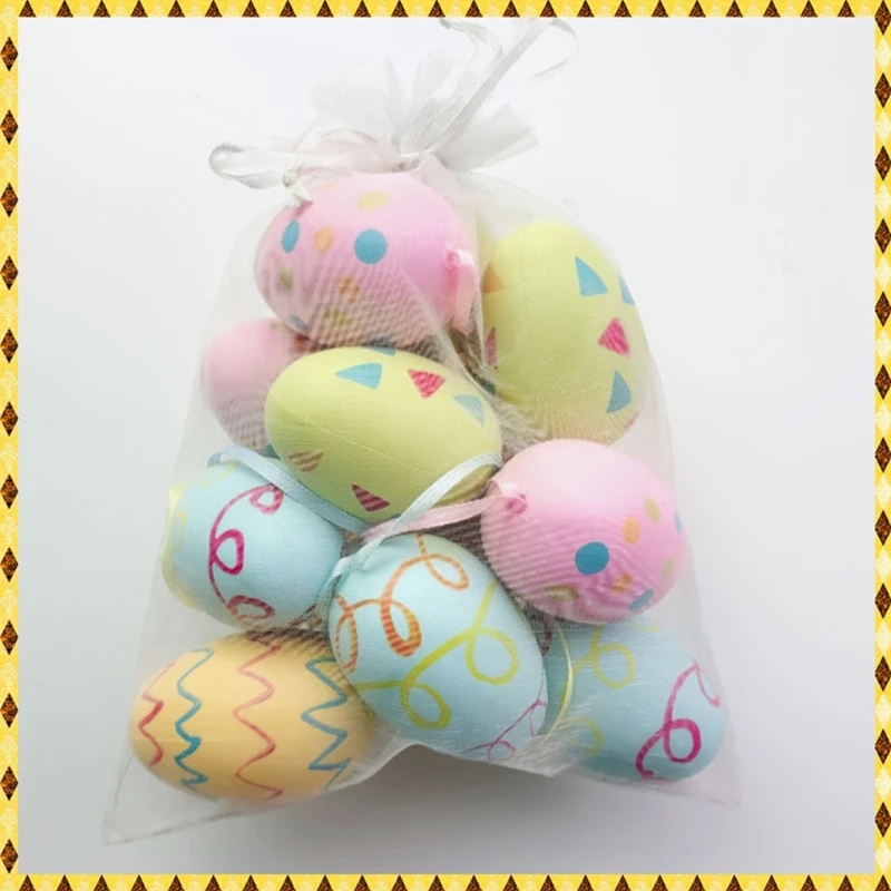 12 шт./пакет Пластик фотографический фон с пасхальными яйцами окрашенные поделки