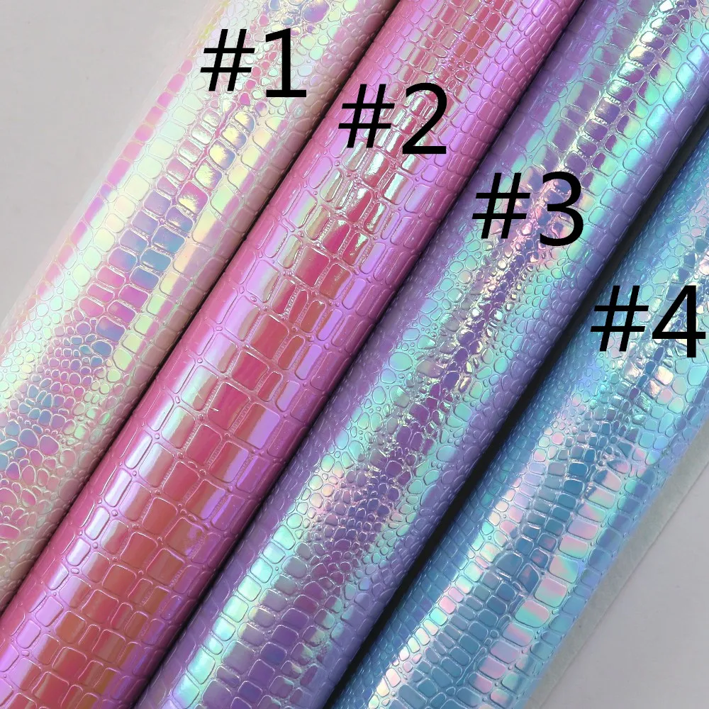 Лист A4 30x21 см радужная голографическая змея искусственная синтетическая кожа для