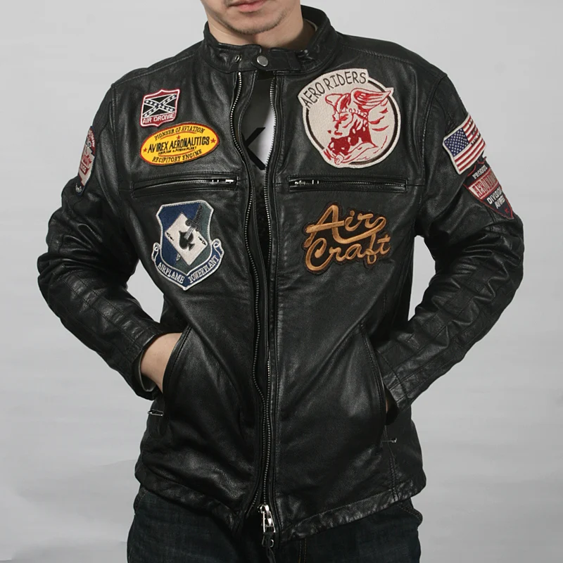 Мужской значок летной силы 2020 желтый черный овчина воротник мандарина пилот