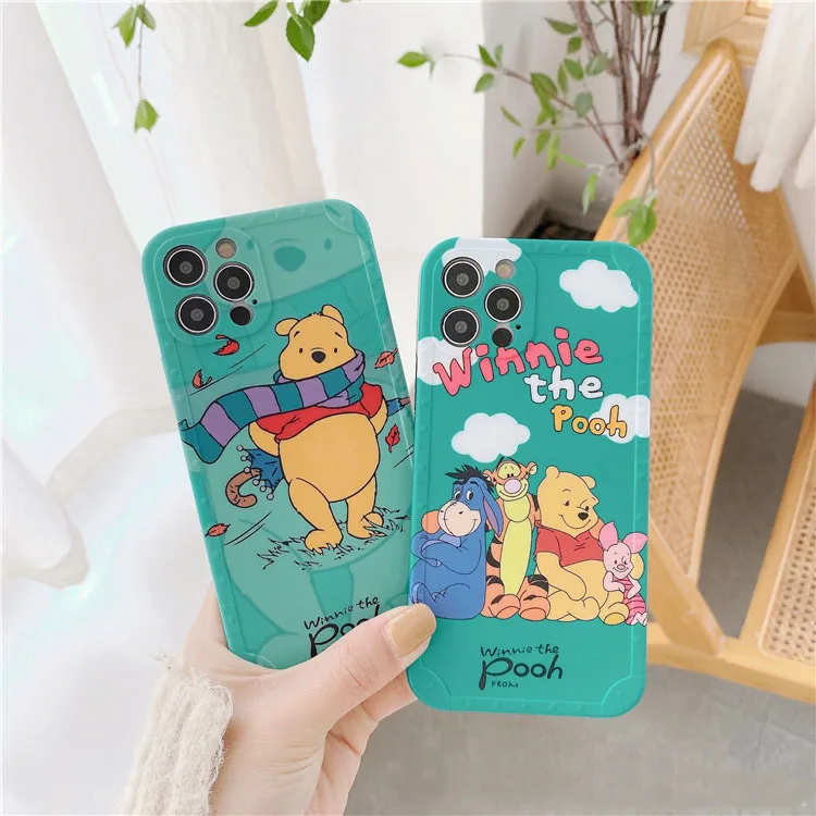 novelty winnie pooh piglet iphone cases hard tpu anime cute protection smartphone dustproof fundas free global shipping