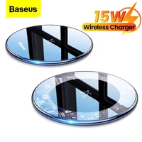 baseus 15w qi wireless charger induction fast wireless charging pad for iphone 13 12 pro max xs phone charger for samsung xiaomi