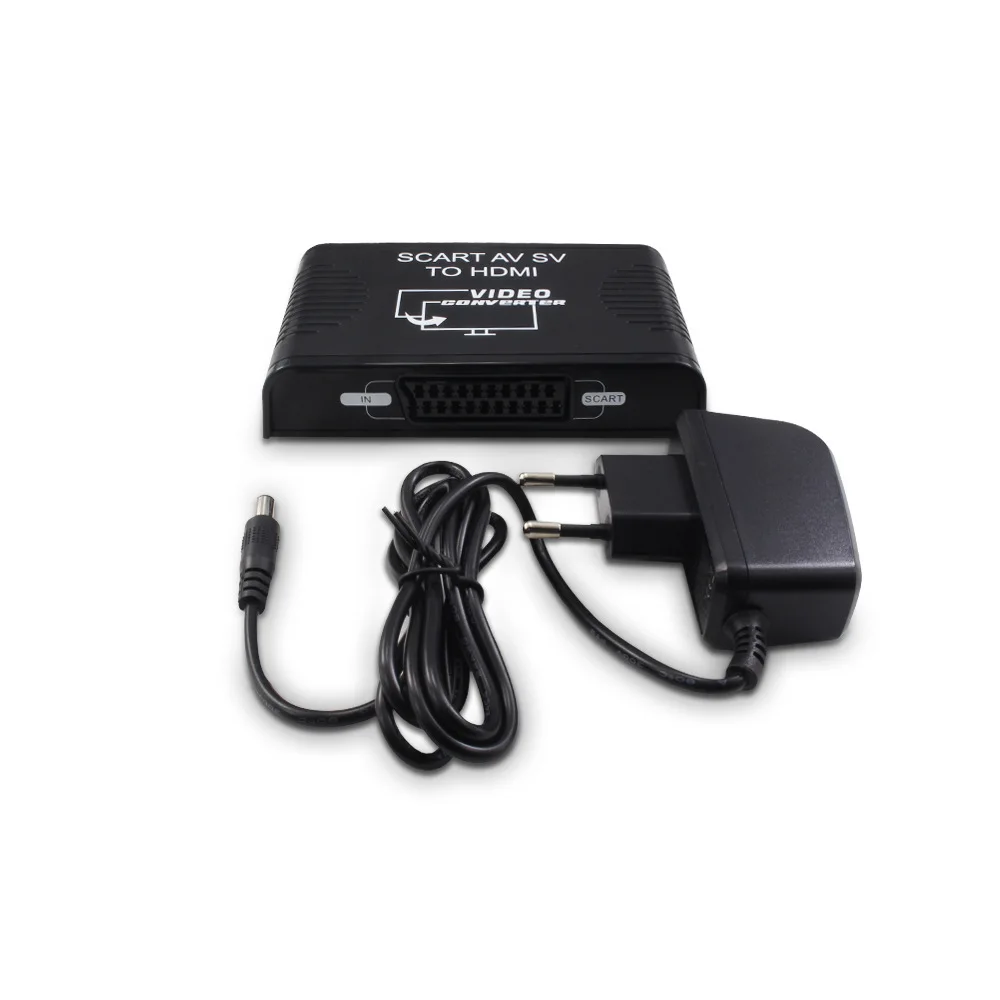 Композитный адаптер преобразователя видео Scart HDMI 3 в 1 преобразователь Svideo + CVBS SCART