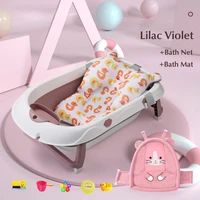 baby bath tub with bath net bath mat newborn shower essential home baby bathtub folding portable 0 6y infant bath tubs kids tub