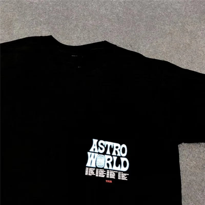 Новая футболка с изображением Трэвиса Скотта ASTROWORLD Вэнь 1:1, Высококачественная футболка с медведем, футболки в стиле хип-хоп, летняя футболка