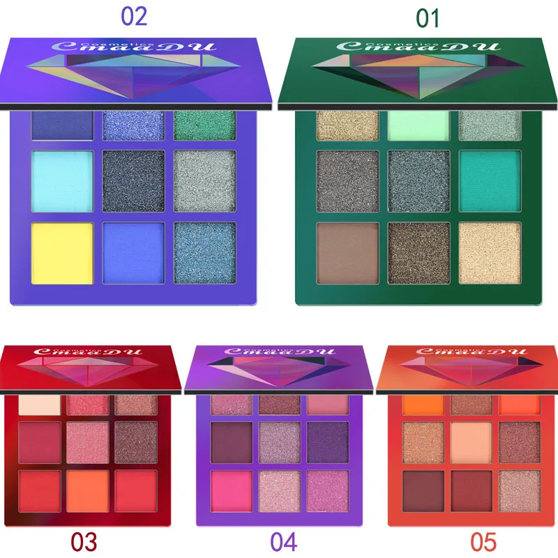 

9 Colors Eyeshadow Diamond Bright Eyeshadow Palette Shiny High-Gloss Eyeshadow