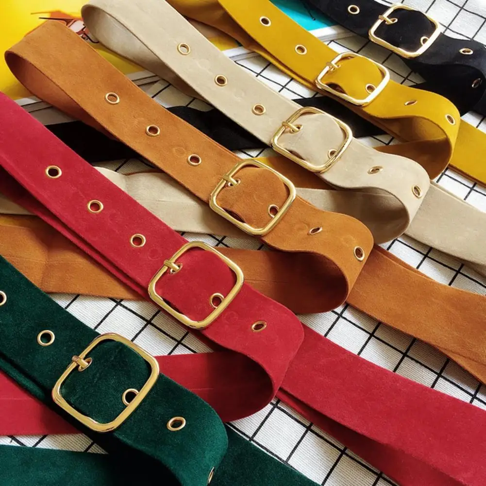 Мода ретро пояс сплав широкий костюм квадратная пряжка дамы поясная лента