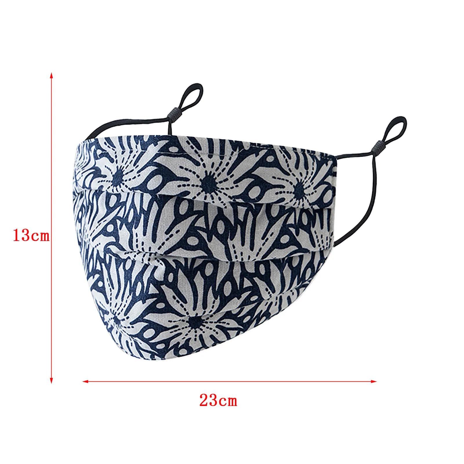 

5PCS Adult Printing Washable Cotton Mouth Mask Adjustable Breathable Dustproof Protective Face Masks mascarillas reutilizables