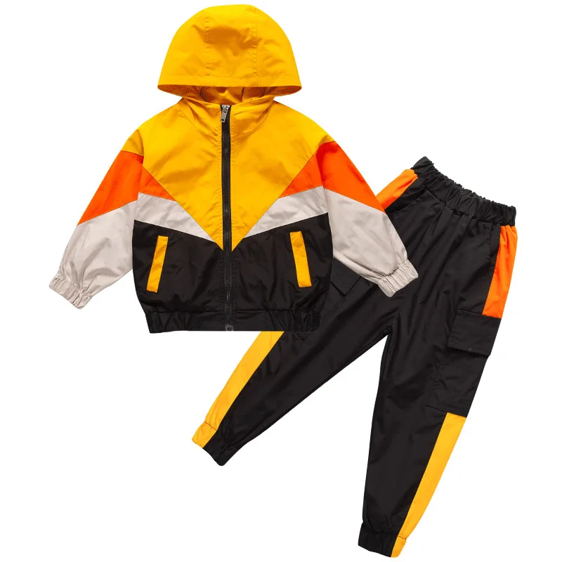 

Casual Zipper Autumn Boys Clothing Suits Coat + Pants 2pcs/Set Kids Teenager Sportswear School Uniform Tracksuit High Quality