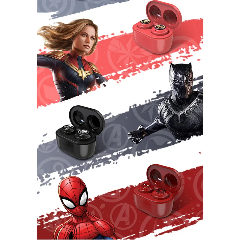 Iron man Spider TWS Bluetooth Earphones 5.0 Wireless Panther Captain America Marvel EarBuds for IOS/Android PK Airdots | Электроника