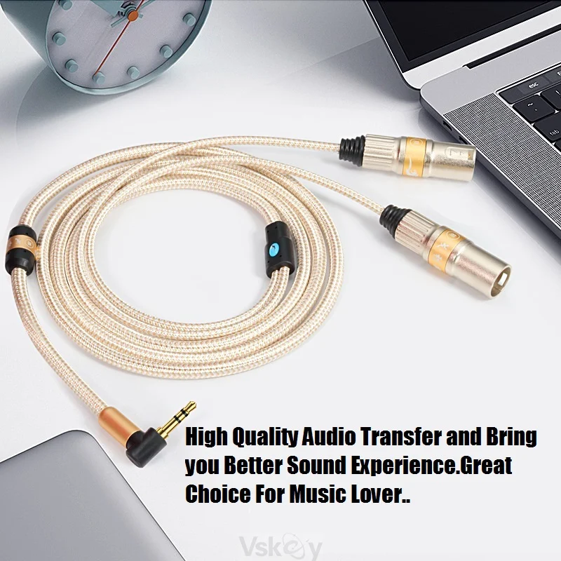 Hi-Fi 3 5 мм для Dual XLR аудио кабель ПК