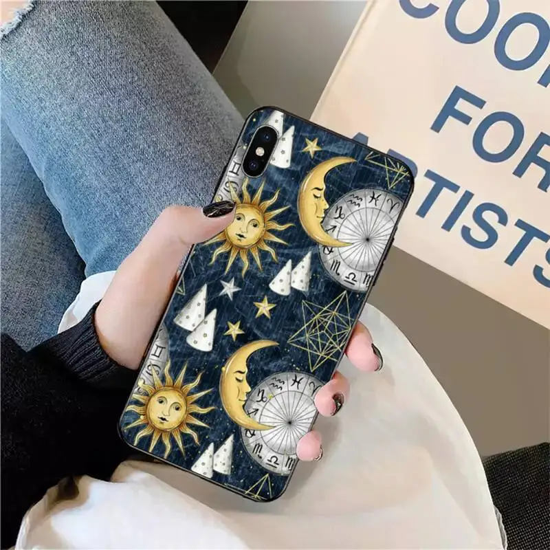 

Funny Sun Moon Phone Case for iPhone 11 12 pro XS MAX 8 7 6 6S Plus X 5S SE 2020 XR mini