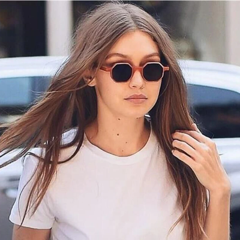 

Женские солнцезащитные очки неправильной геометрической формы в европейском стиле, уникальные модные Восьмиугольные солнцезащитные очки ...