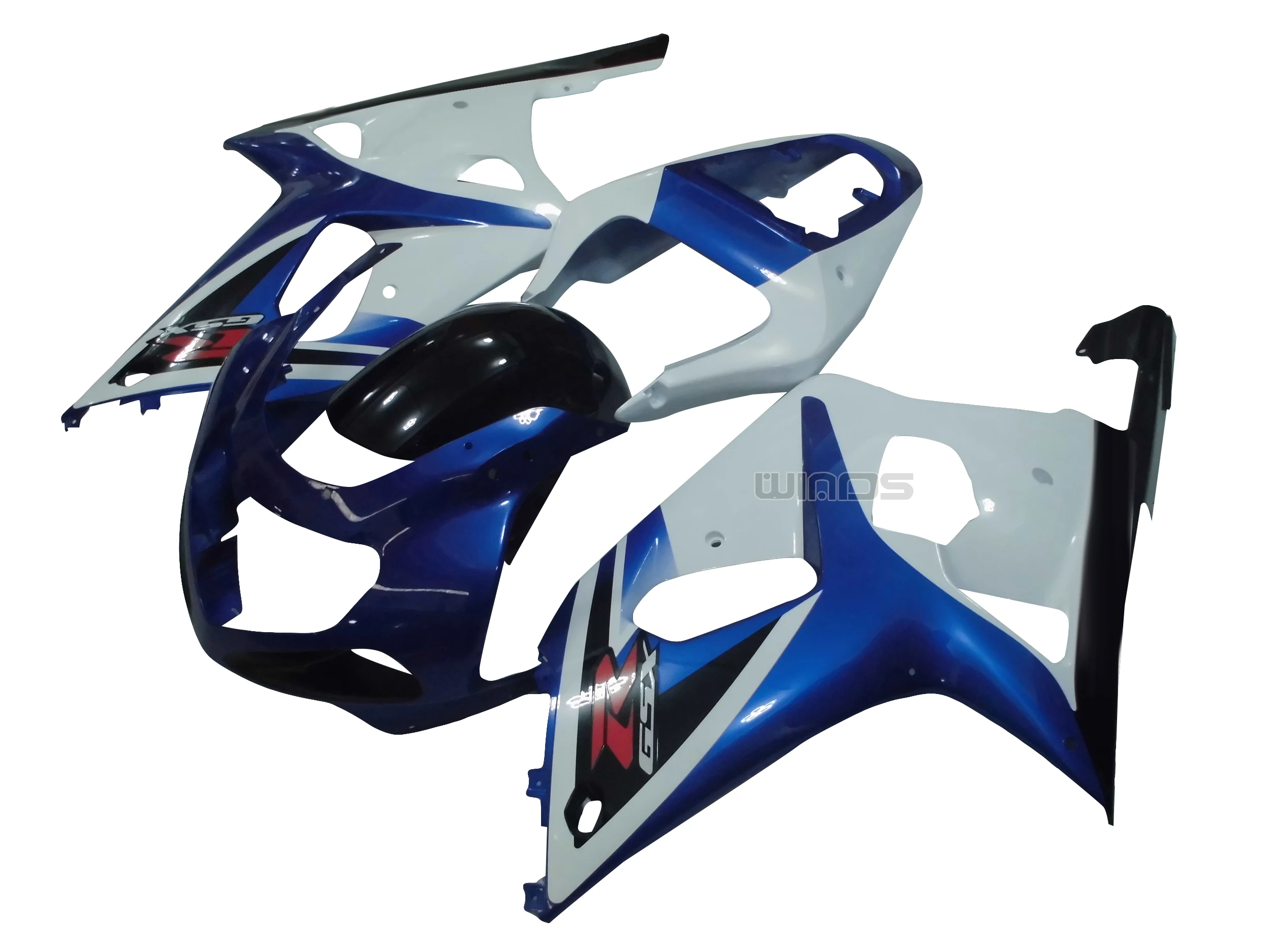 

Glossy Blue White Black Body Frame for Suzuki GSXR600 GSXR750 K1 2001-003 ABS Fairing Kit