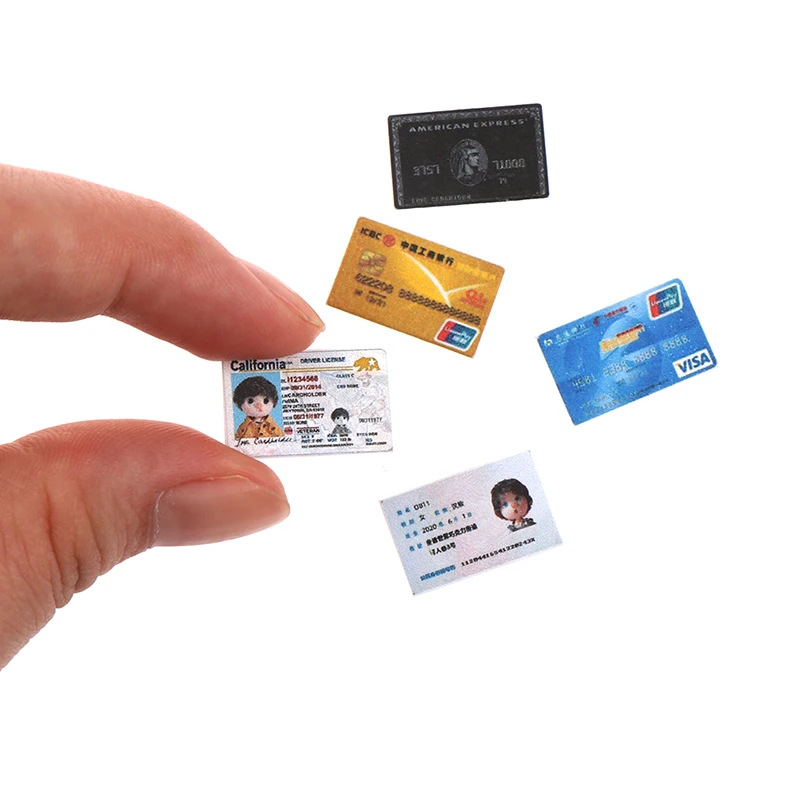 

1pc 1:12 Dollhouse Miniature Mini Certificates ID Card Bank Card Accessories Toys Play Doll Accessories