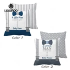 Наволочка для детской подушки с цитатой маленький человечек в пути, синийсерый наволочка для детской комнаты, полиэстерхолщовая Подушка Чехол