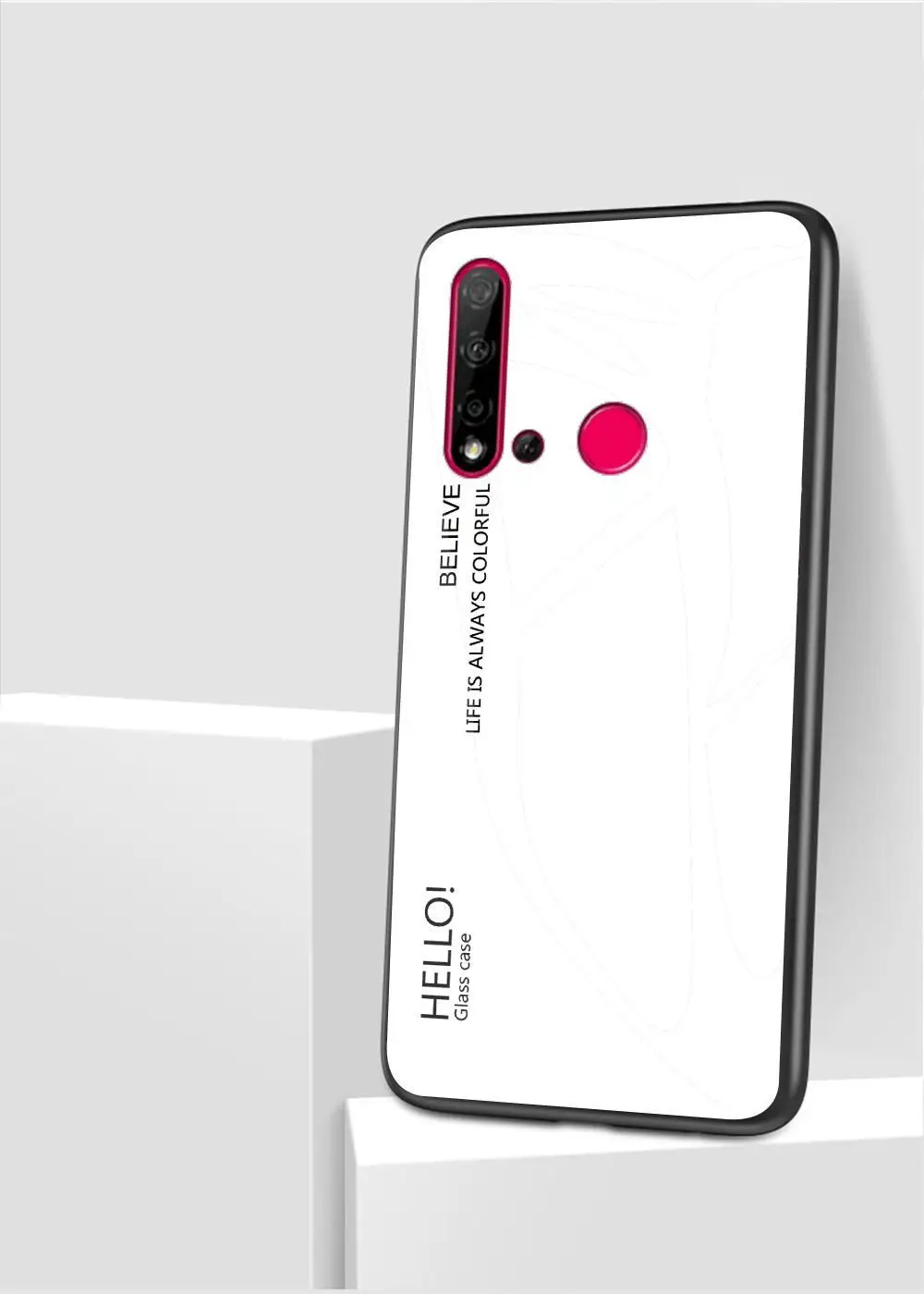 Градиентный чехол из закаленного стекла для huawei P Smart Z plus Nova 5 5i P20 Lite Mate20 P30 Pro Honor 8X 8C 10i 20i Slim Case Capa
