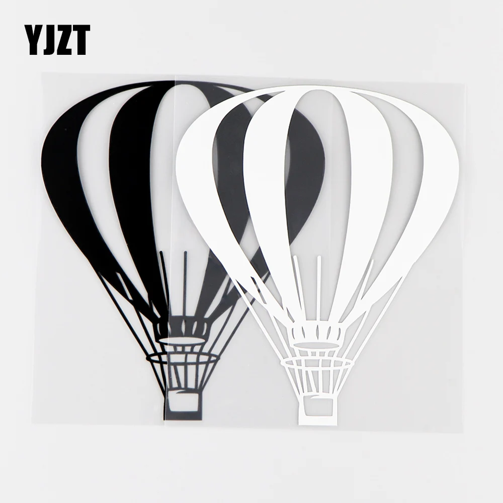 

YJZT 13.6X16.2CM Car Stickers Hot Air Balloons Vinyl Decals Decor Black / Silver 10A-0116