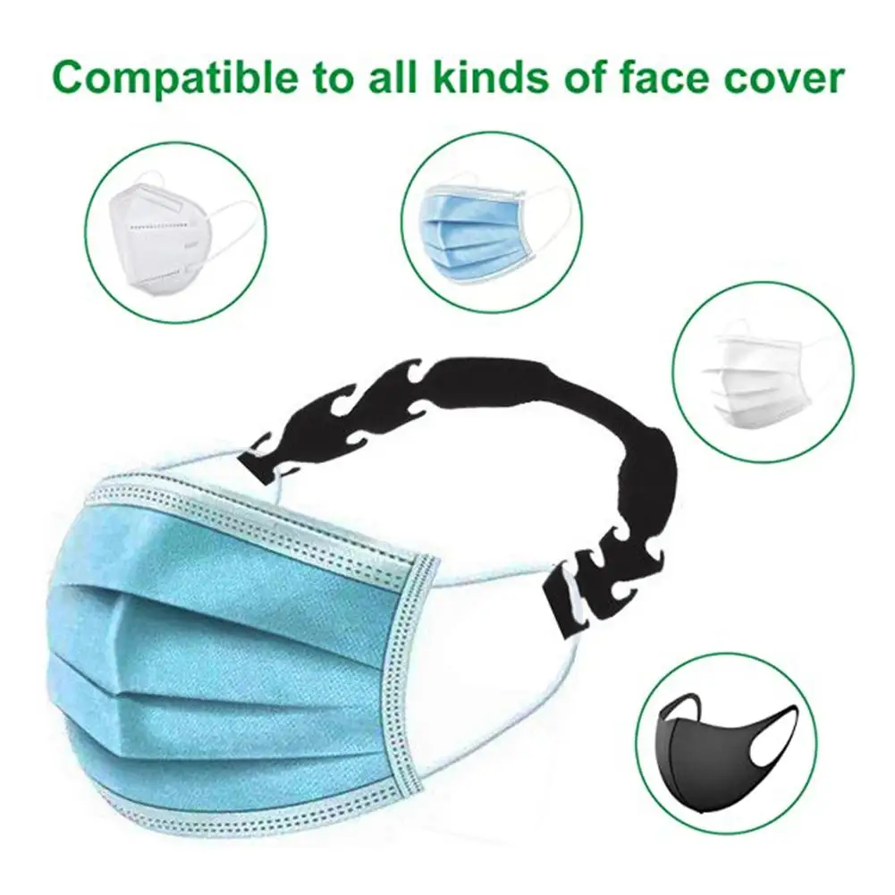 

10PCS Face Cover Strap Extender Anti-tightening Protect Ear Break Away Pain Relive Ear Savers Accessories Facemask Hook Up Masks