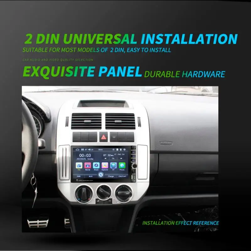 

7 Inch HD Car MP5 Player Bluetooth 4.2 Hands-free Stereo Radio USB TF FM Reversing Assist 7706UM 2DIN Touch Screen Car Audio
