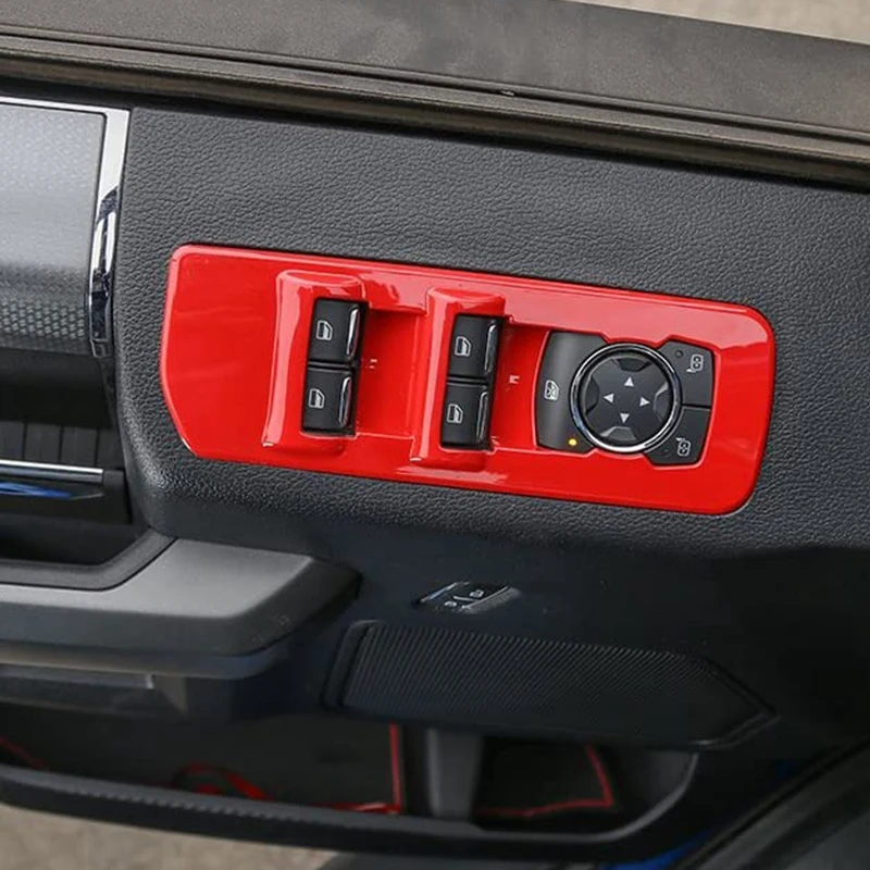 4 Pcs Red Window Lift Panel Switch Covers for 2015-2018 Ford F150 | Автомобили и мотоциклы