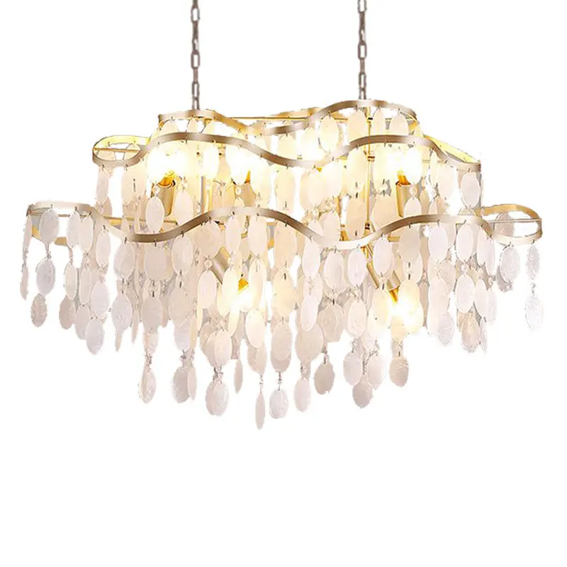 

Постмодернистскую оболочку Простые Модные art скандинавском стиле Американский светильник класса люкс из натуральной раковины серьги-люст...