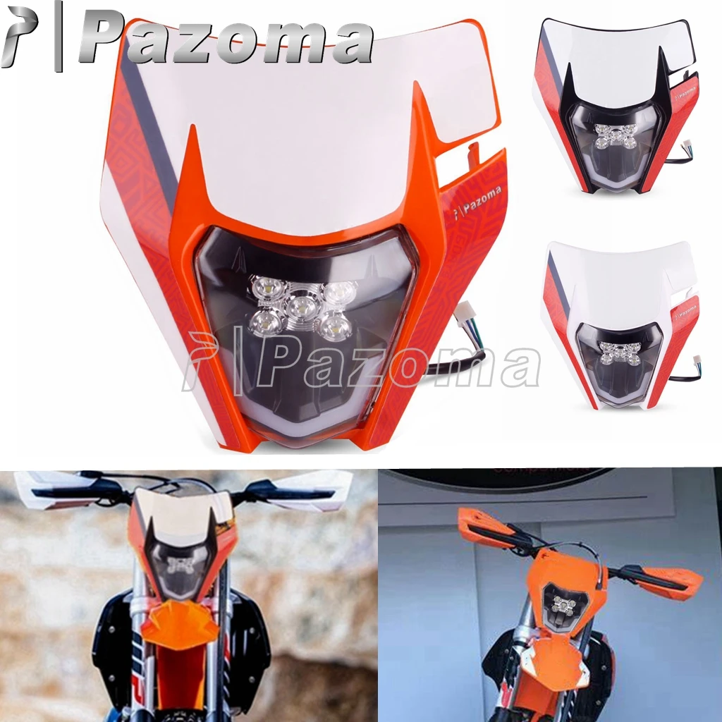 

Универсальное двойное Автомобильное зарядное спортивные светодиодный фар обтекатель Supermoto для EXC 300 EXC-F XC-W 250 300 350 450 500 шесть день Dirt Bike Enduro MX ...