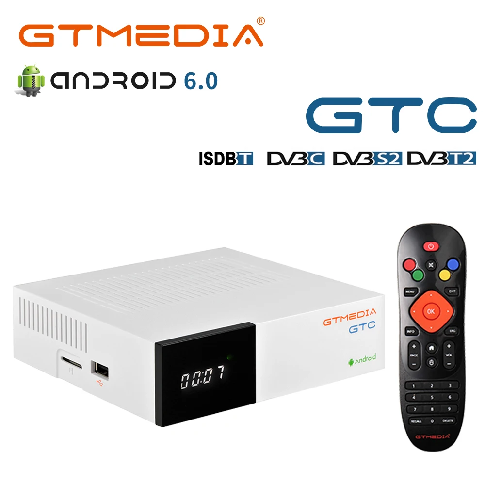 

GTMEDIA GTC 4K Android TV Box Receptor Youtube DVB-S2 DVB-T2 Cable Bluetooth 4.0 Satellite Receiver HD 1080P Ccam Spain In Stock