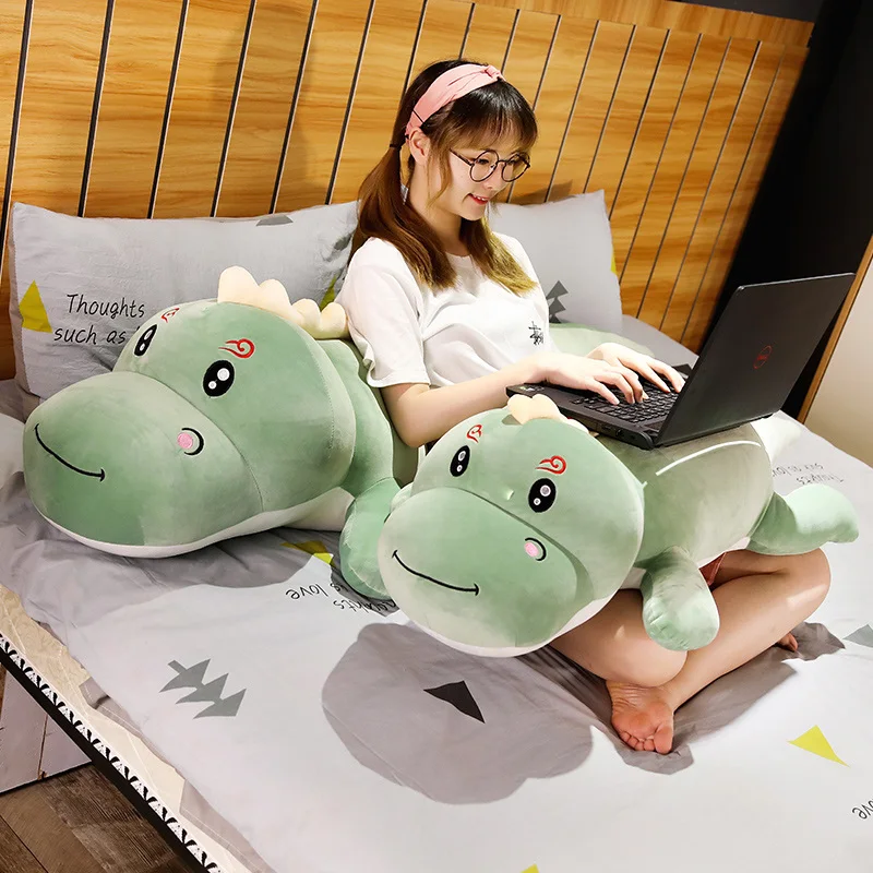 50-120CM Giant Cute Long Dinosaur Plush Toys Soft Cartoon Animal Doll Stuffed Boyfriend Pillow Kids Girl Birthday Gift | Игрушки и хобби