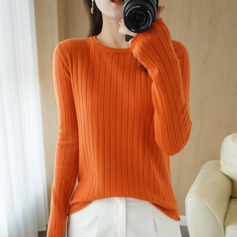 

2021 woman winter 100% Cashmere sweaters knitted Pullovers jumper Warm Female O-neck blouse blue long sleeve clothing