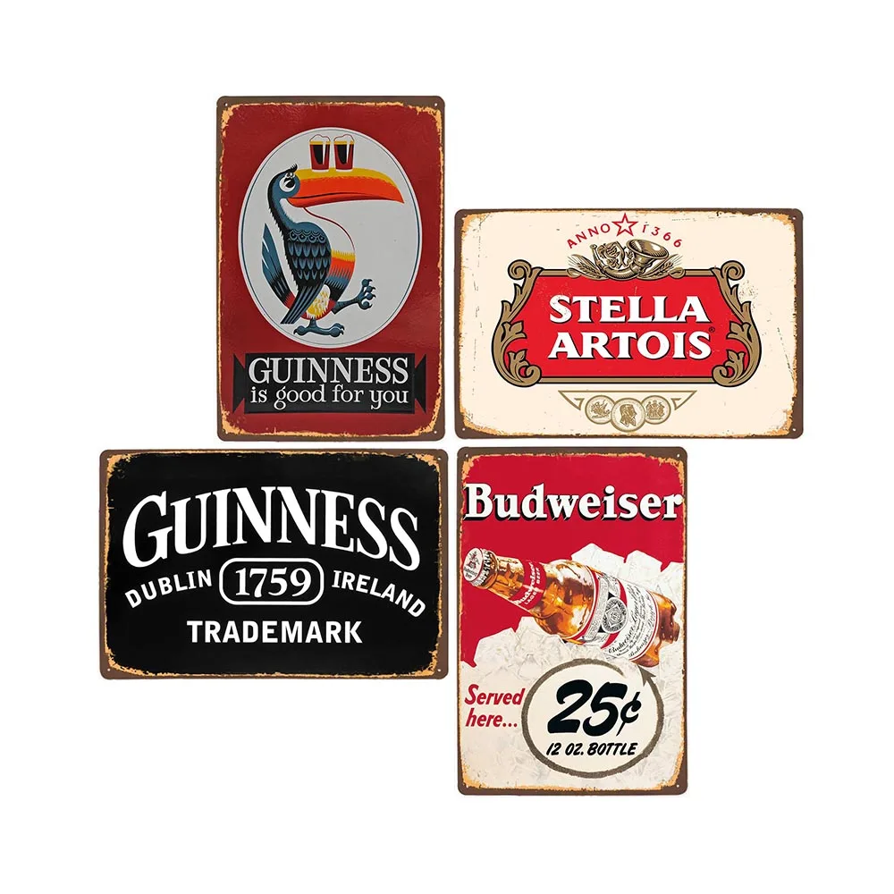 

Bar Poster Metal Tin Retro Signs Beer Plaque Decoration Pub Club Cafe Wall Painting Vintage Home Decor Plates 20x30cm