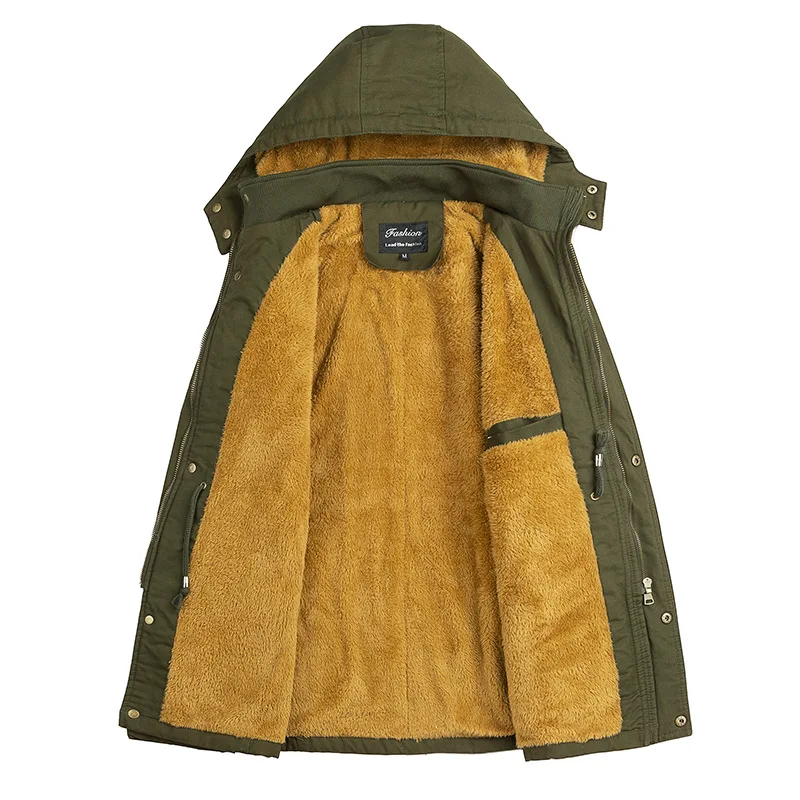 UAICESTAR Washed Cotton Winter Jacket Men 2020 New Fashion Casual Hooded Warm Men Parka Coat Windproof Military Men's Jackets