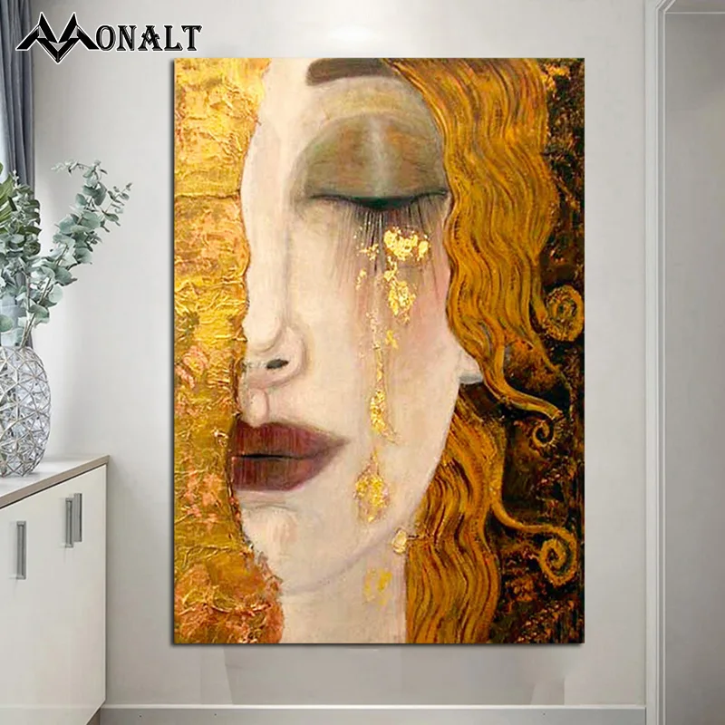 

Abstract Canvas Painting Klimt Figure Poster Custom Print Hoom Decor living room wall art Nordic Famous painting reproduction