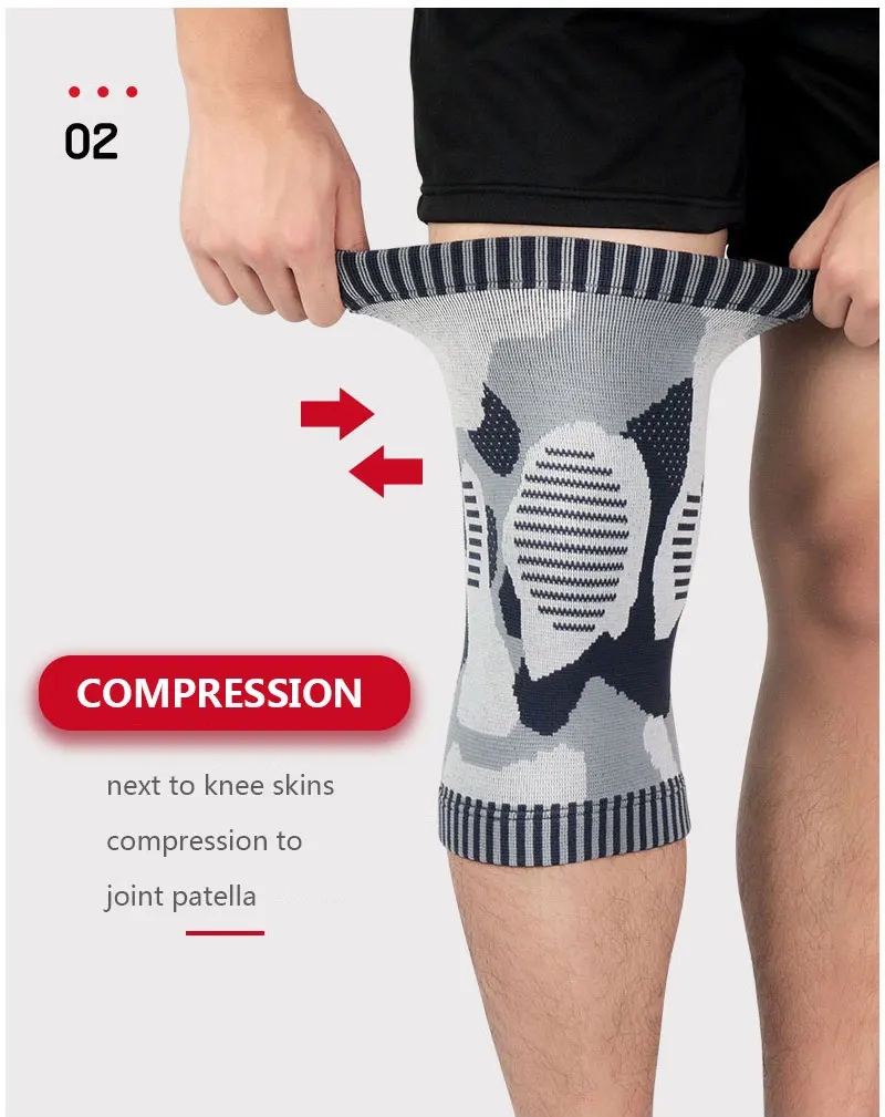 Fitness Running Cycling Knee Support Braces Elastic Nylon Sport Compression Knee Pad Sleeve for Basketball Volleyball