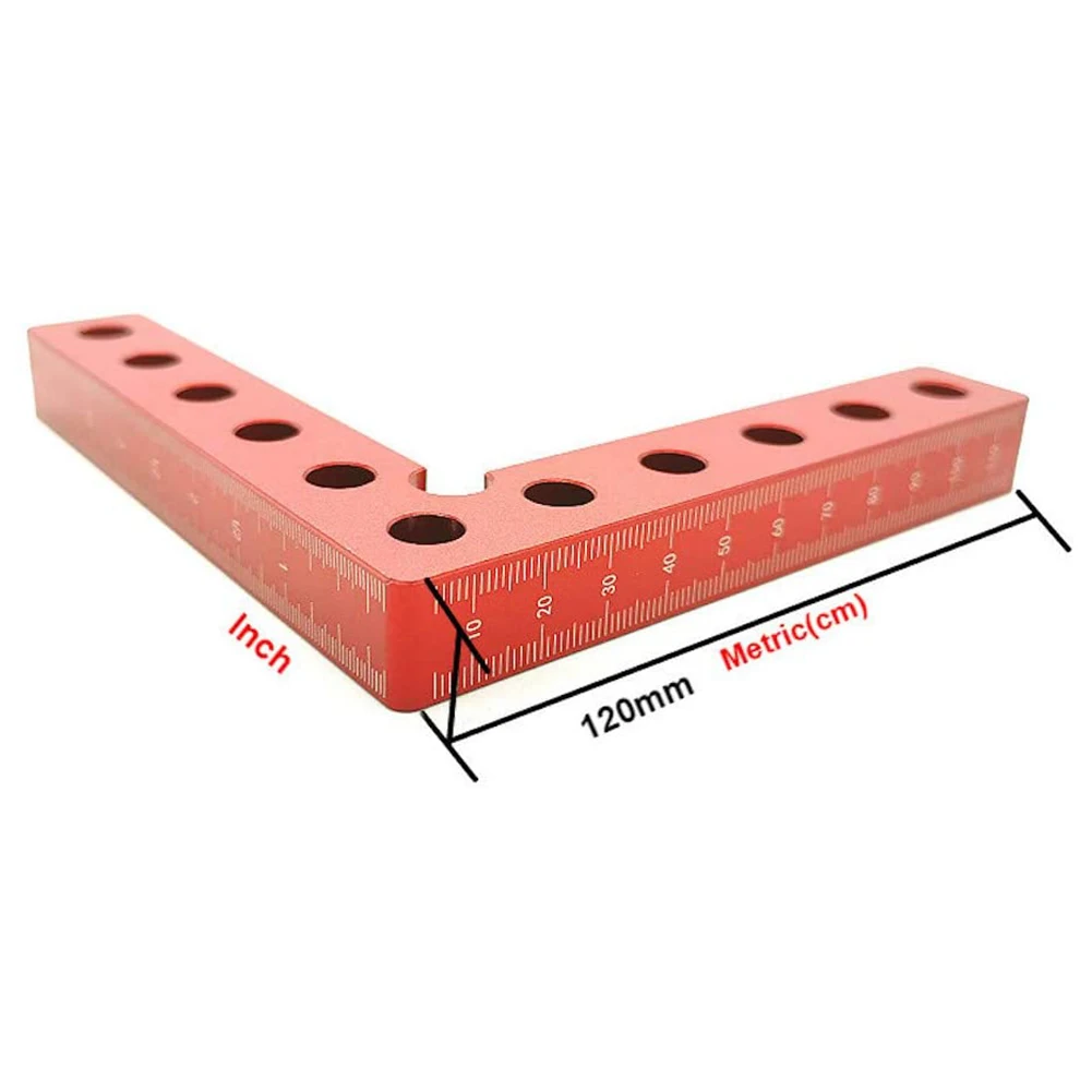 

Aluminum Alloy Woodworking Right Angle Ruler Right Angle 90 Degrees L-Shaped Auxiliary Fixture Positioner Clips