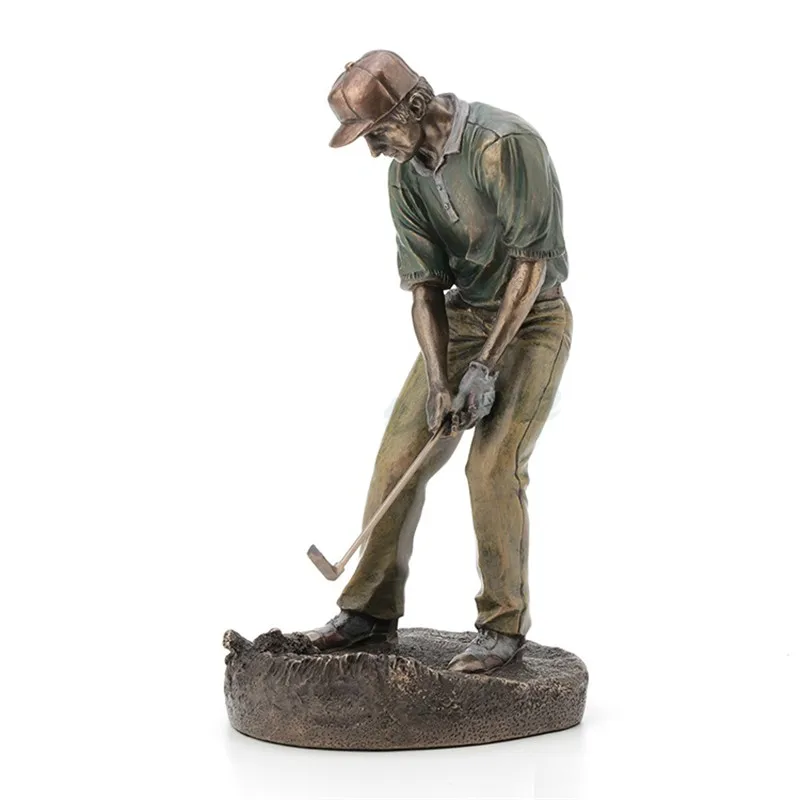 

Художественная Скульптура GOLF MAN, креативное украшение, фигурка, статуя из холодного литья, медное ремесло, украшение для дома, подарок на ден...