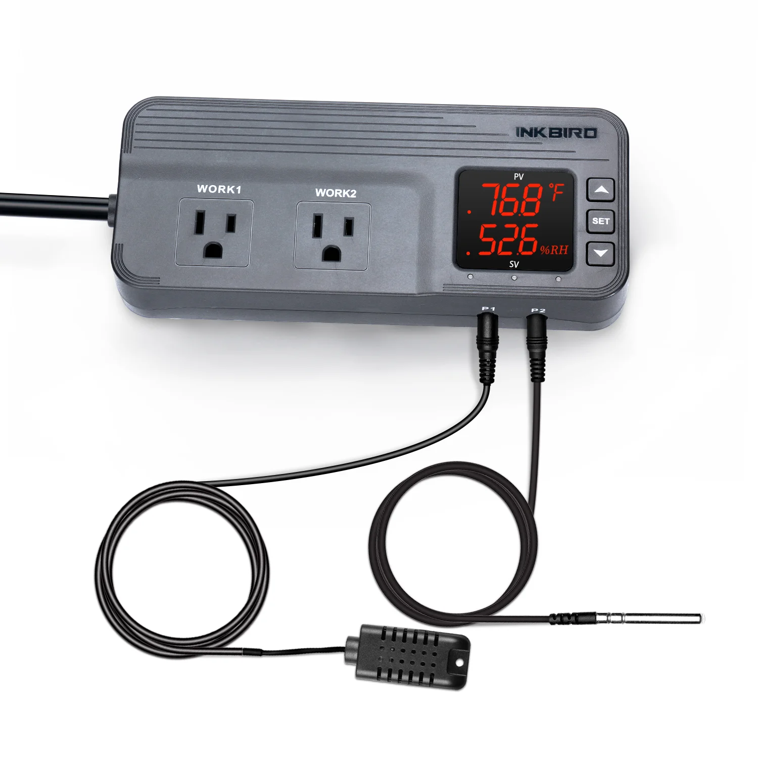 Inkbird-controlador de Temperatura e Umidade Digital 1800w 12 Período c f Display Função de Calibração Instrumentos de temperatura