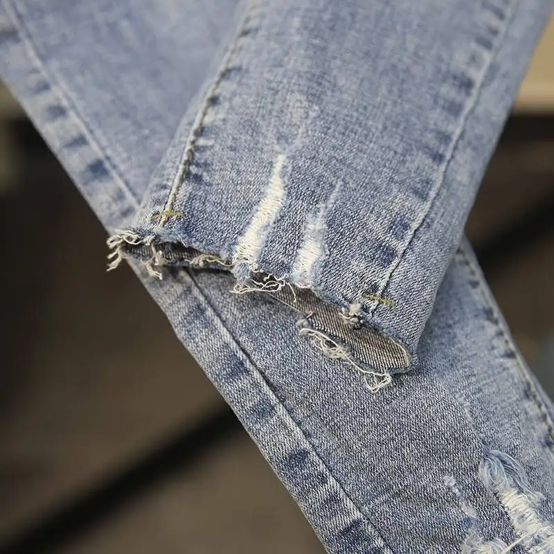 Fa303 2019 новые осенние зимние женские модные повседневные джинсовые брюки джинсы с