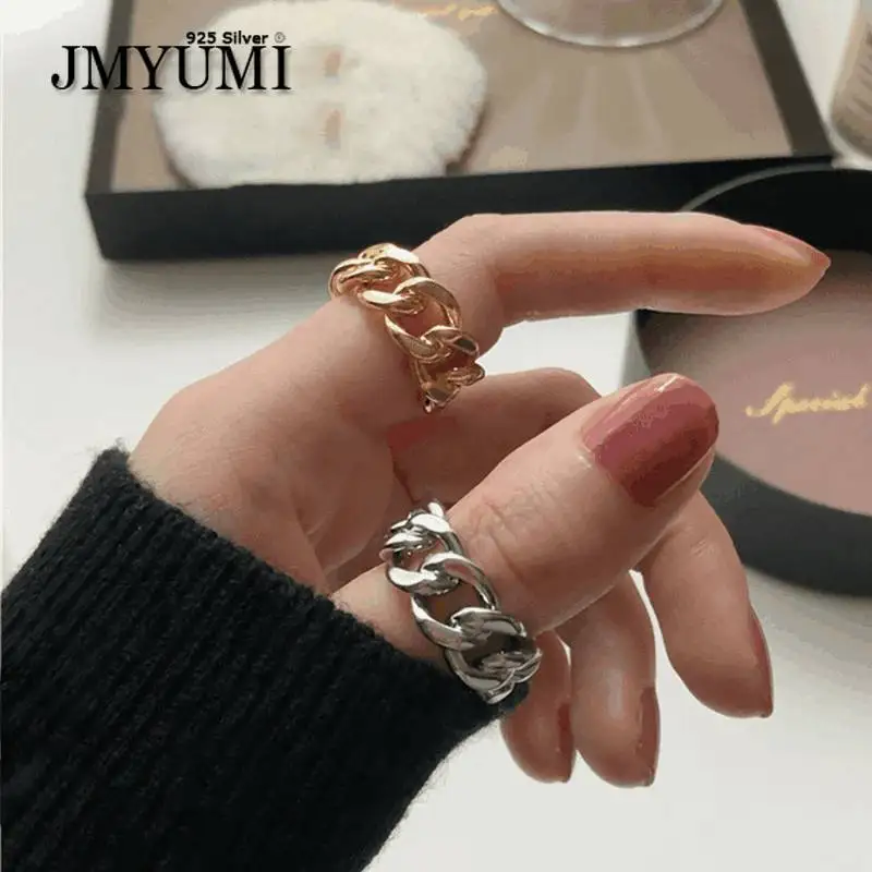 

Женское серебряное кольцо-цепочка JMYUMI