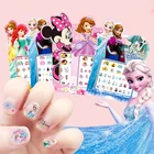 Мультяшные наклейки для ногтей Disney Холодное сердце 2, Эльза, Анна, игрушки, Минни, София, Белоснежка, принцесса, пони, наклейки для ногтей, игрушки для девочек, подарок