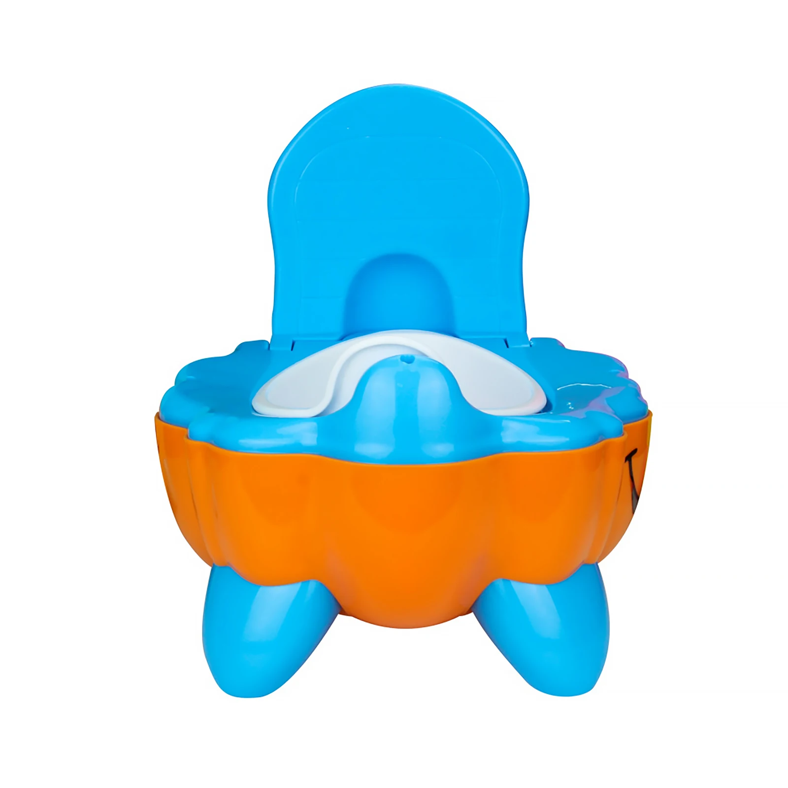 

Baby Potty Toilet Bowl Cute Pumpkin Cartoon Training Pan Toilet Seat Children Bedpan Portable Urinal Comfortable Backrest Pot
