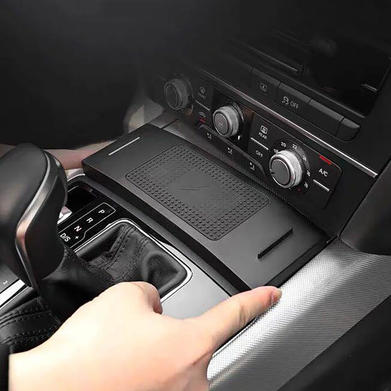 car wireless charger 15w fast phone charger charging plate pad mobile phone holder for audi a6 c7 a7 rs6 2012 2018 accessories free global shipping