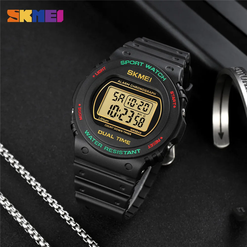 Часы наручные SKMEI Мужские Цифровые водонепроницаемые спортивные в стиле