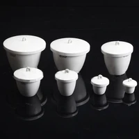 10 piecespack aluminium oxide ceramic crucible with cap laboratory equipment porcelain crucible